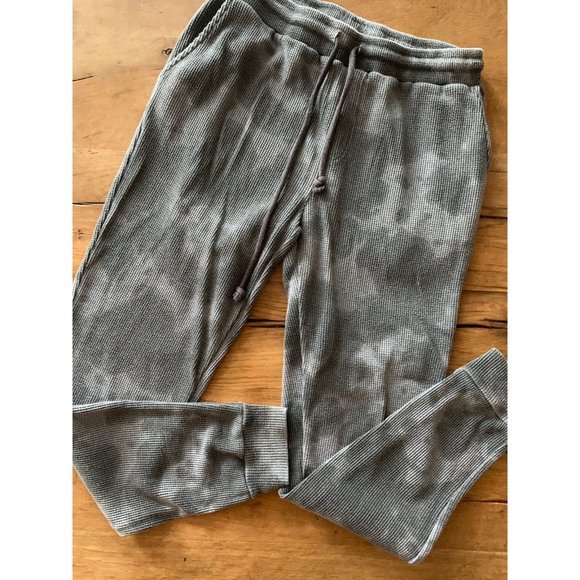 RDI thermal tie dye jogger Pants black grey AFALLON M - Picture 2 of 5
